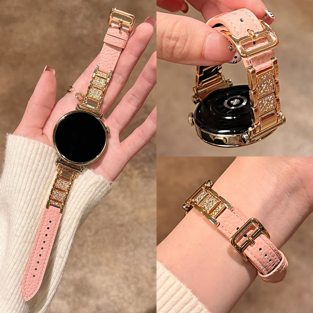

Diamond Women Strap For Samsung Galaxy Watch 7 6 5 40mm 44mm Bracelet Metal Watchband For HUAWEI GT 6 5 4 PRO 3 2 20/22/18mm