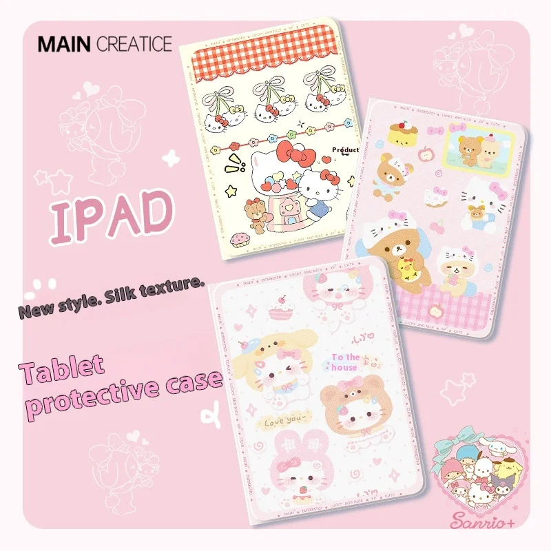 

Чехол Hello Kiity для iPad Funda IPAD A16 Pro 5 6 12,9 дюйма, 10-го 11-го поколения, чехол для планшета ipad Air 4 5 10,9 дюйма, мини 6 7 Защитный чехол