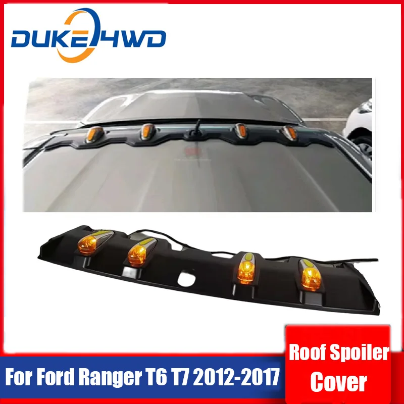 Luz de Techo para Auto Compatible con Ford Ranger T6 T7 2012 2013 2014 2015 2016 2017 ABS Negro Mate Modificado Accesorios para Camioneta 4X4