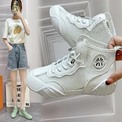 Summer Canvas High-top Women's Sports Sneaker Thin Breathable All-match Korean Shoes Trend Womens Sneakers Zapatillas Deportivos