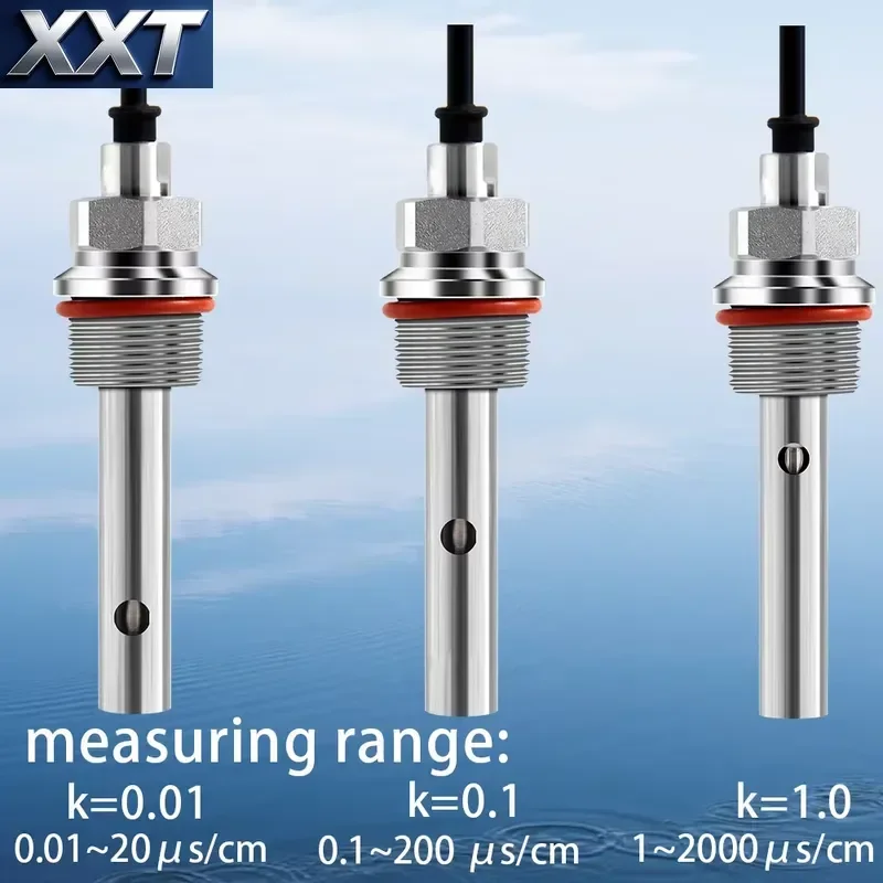 XXT 316 Stainless Steel Industrial Metal Electrical Conductivity Meter Conductivity EC Sensor Online Analog High Accuracy