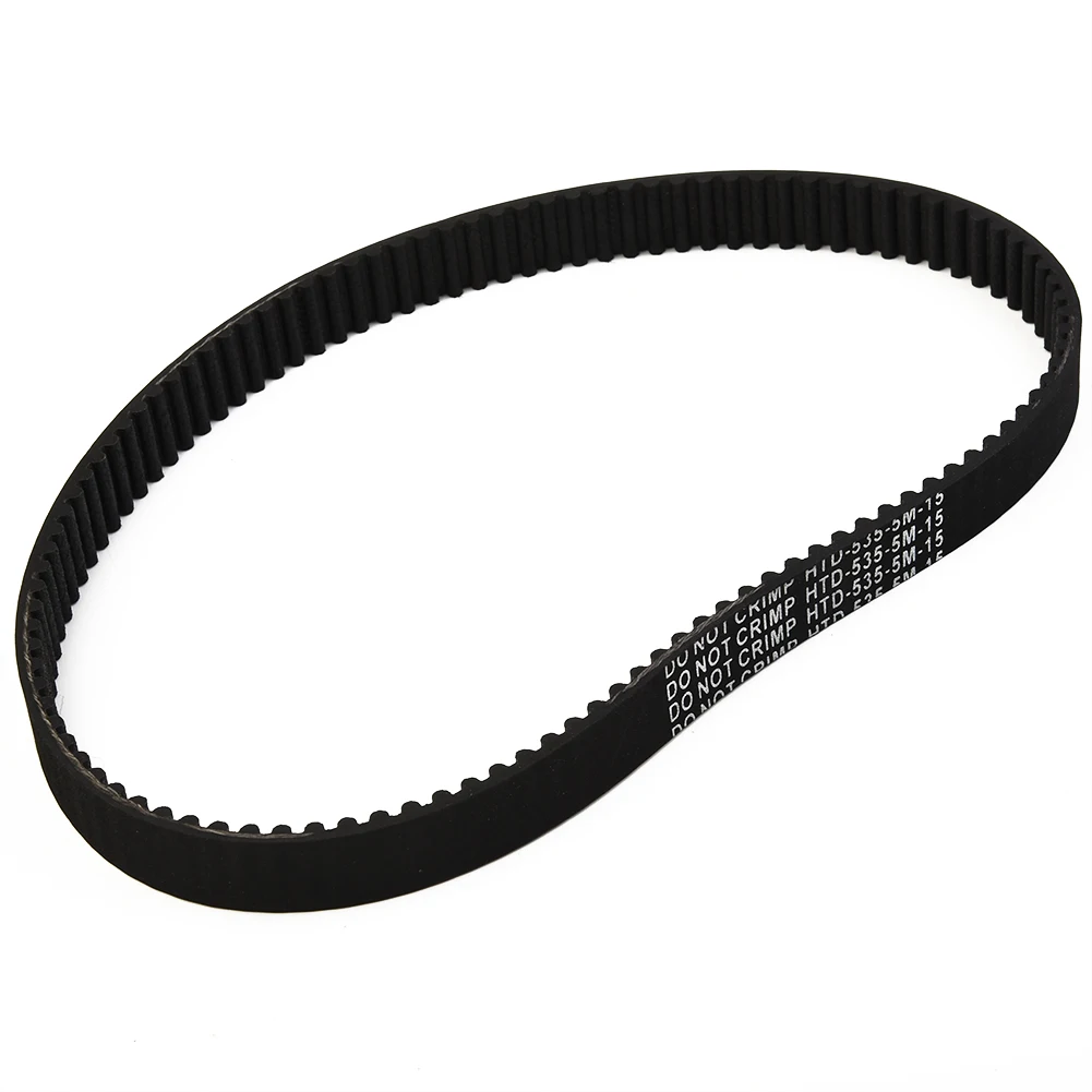Rubber 8inch Electric Vehicle Transmission With Brush Belt HTD535-5M-15 Timing Belt Black Replacement E-bike Accessories