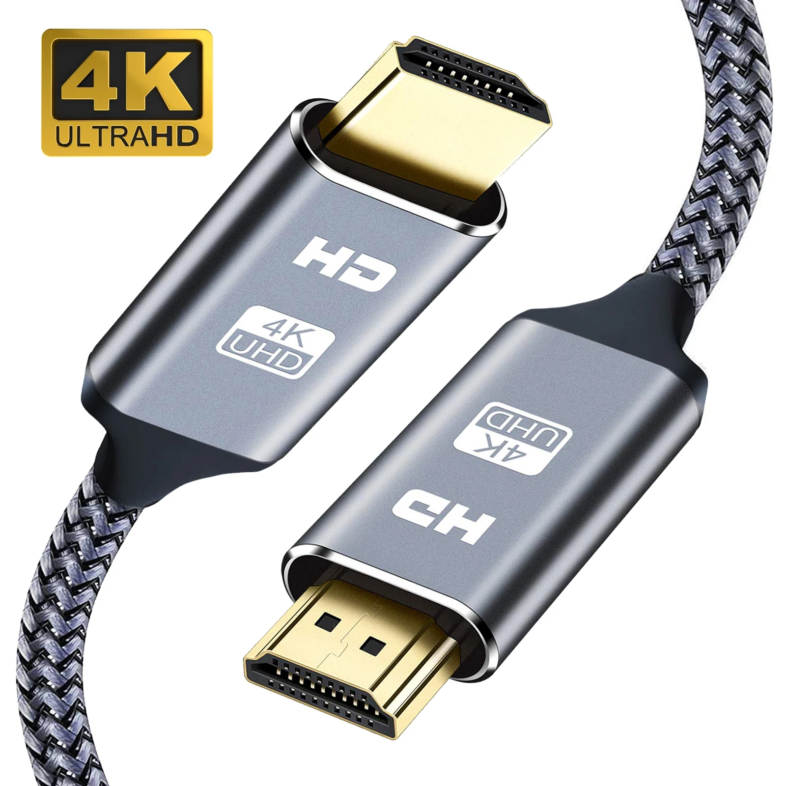 Cable HDMI 2,0 4K HDR 3D, Cable Ethernet de alta velocidad para PS3, PS4, Xbox Fire TV Stick, reproductor Blue Ray