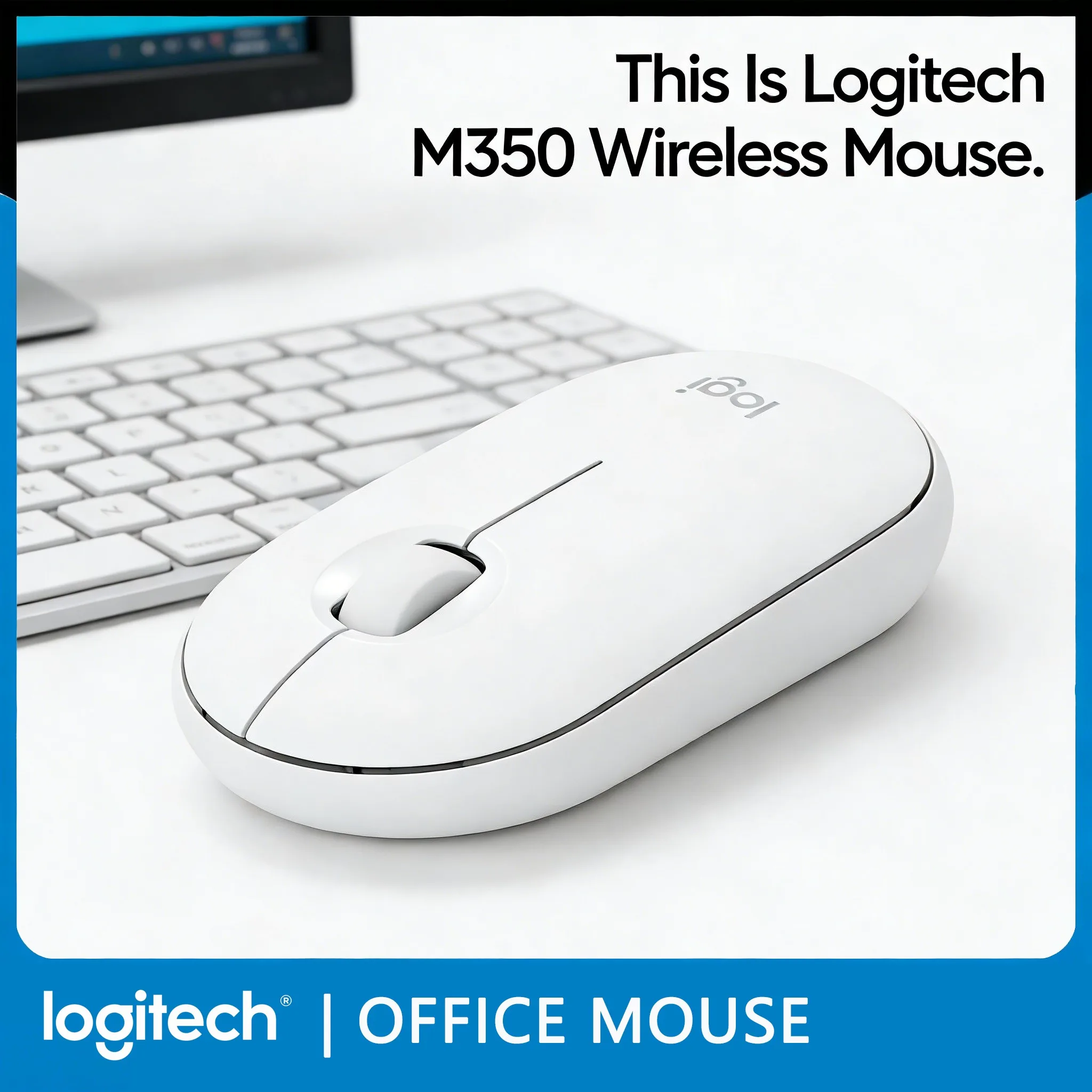 

Беспроводная мышь Logitech POP/Pebble M350 с двумя режимами подключения: Bluetooth и 2.4G, для работы с несколькими устройствами