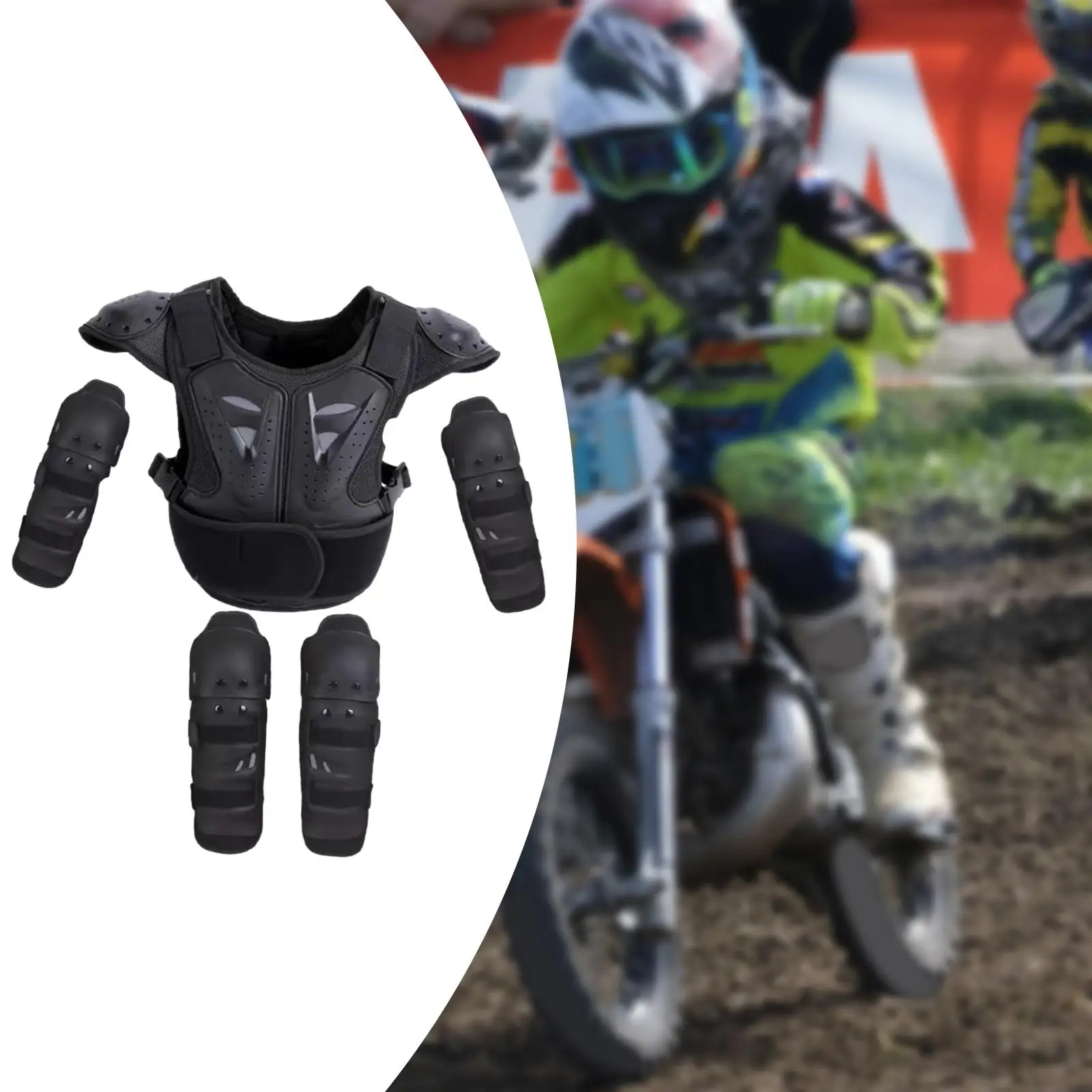 

Dirt Bike Gear Cycling Chest Spine Back Protective Kid Motorcycle Armor Suit