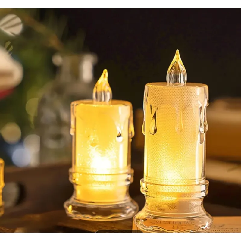 3 stuks LED-kaarslantaarns met batterij - Vlamloze kaarsen voor romantische bruiloften, Valentijnsdag, verjaardagen, familiediners en zijn