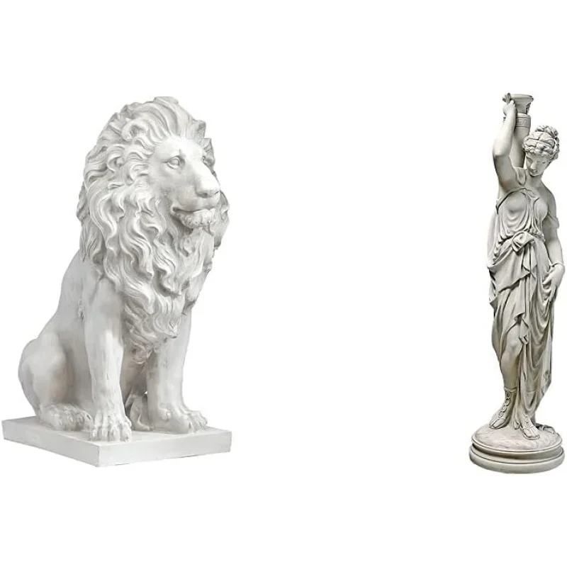 

KY71134 Lion of Florence Sentinel Indoor/Outdoor Animal Statue, 13 Inches Wide, 21 Inches Deep, 28 Inches High, Handcast Polyres