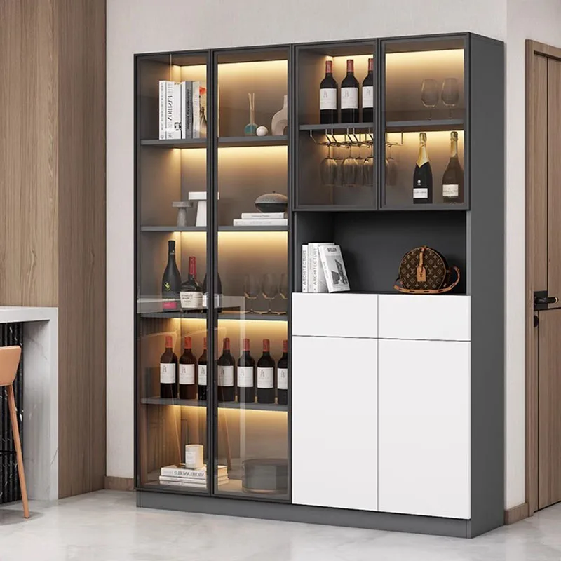 

Whiskey Cabinet Wine Refrigerator Showcase Home Bar Mini Shelves Accessories Kitchen Cabinets Liquor Coffee Wijn Kast Cellar