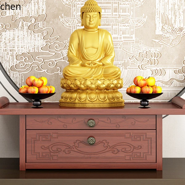 

QZT Incense Table Household Small Buddha Shrine Altar Base Desktop Buddha Cabinet Storage Rack Non-Solid Wood