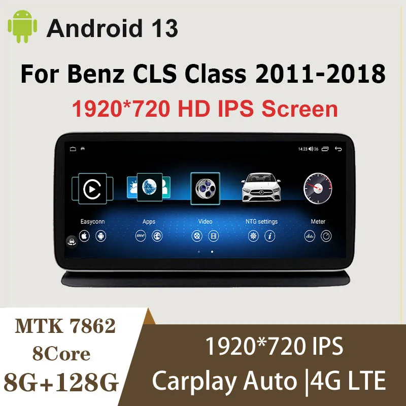 Android 13 Car Accessories Carplay Auto Monitors For Benz CLS W218 2011-2018 QLED Touch Screen Radio GPS Navi Multimedia Player