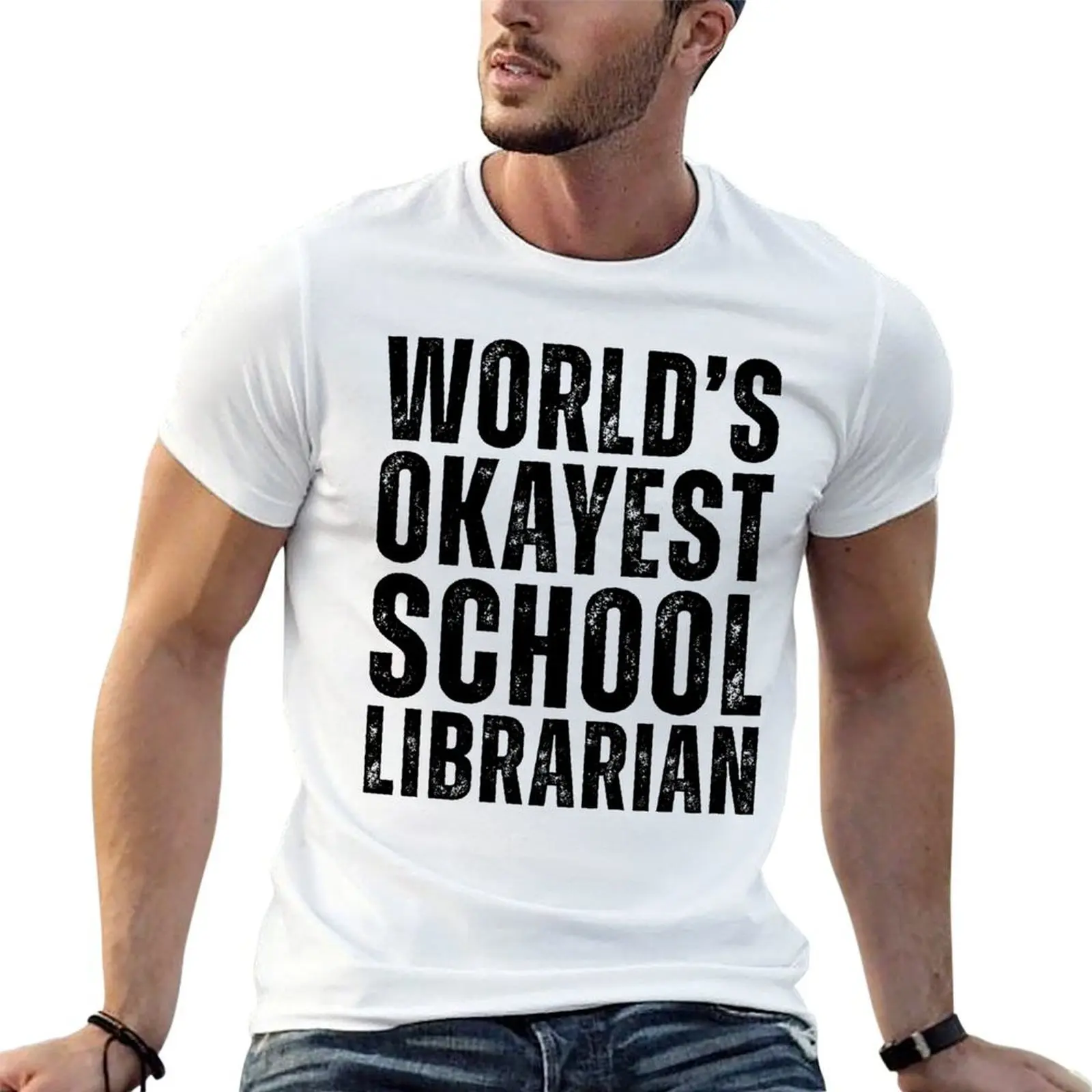 Librarian for t man shirts Funny man T-Shirt shirts Okayest pack man cotton casual for shirt t men School for t