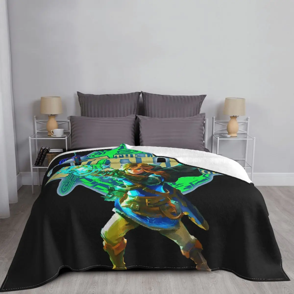 Lacrime del regno Zelda coperta copriletto sul letto peluche soffici coperte morbide