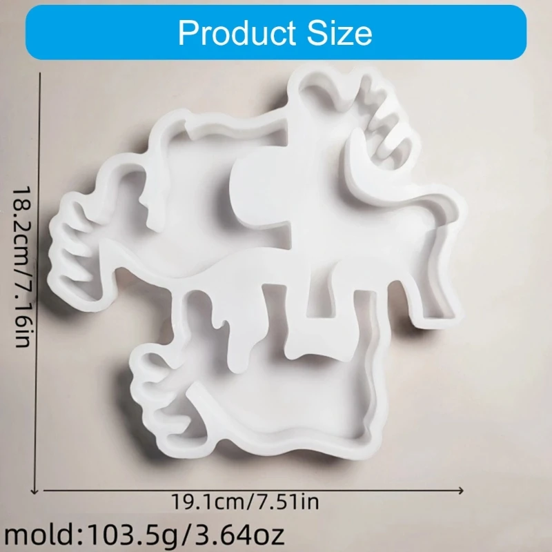 Reindeer Resin Silicone Molds for Epoxy Resin, Soap, Baking, Chocolate, Dropship