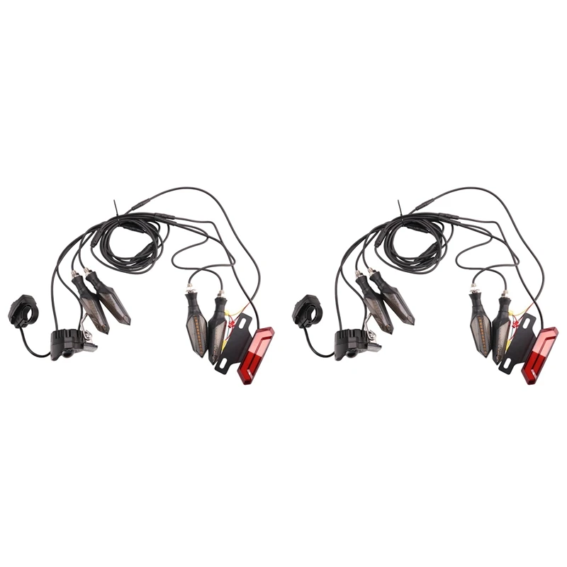 

B06C-2X DIY Custom Version Electric Bike 24V/36V/48V Headlight Front Rear Turn Signal Light Ebike Conversion Kits,B