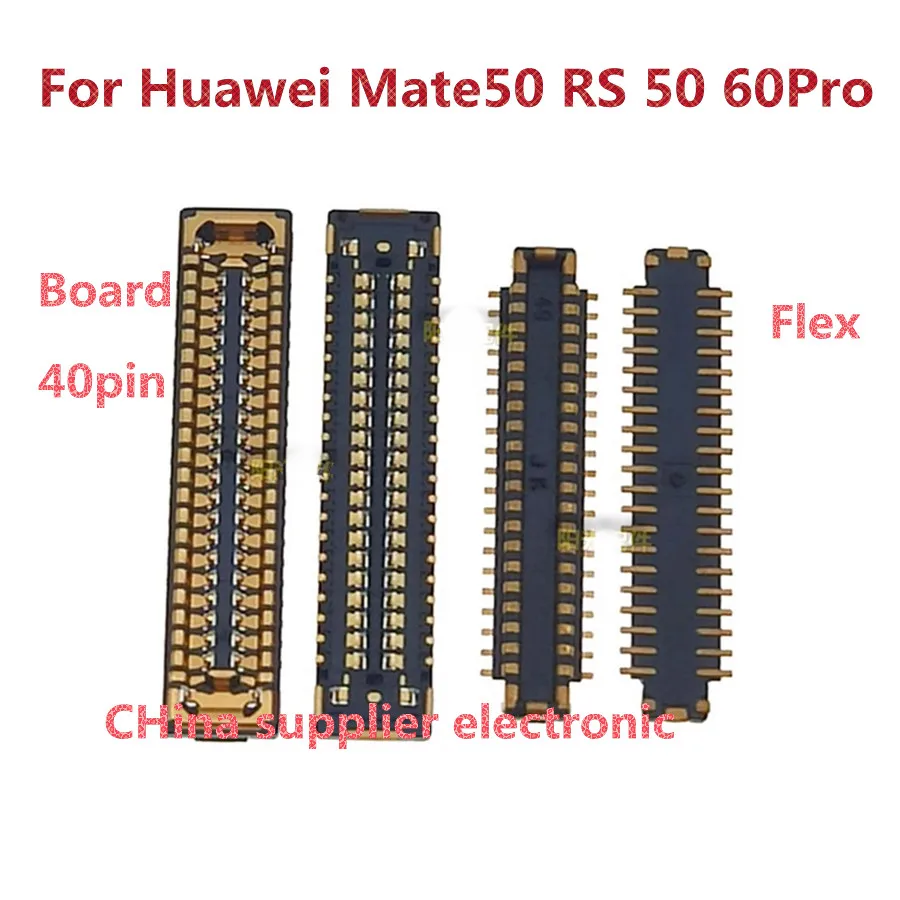 10pcs-100pcs For Huawei Mate50 RS 50 60Pro Mobile phone display base motherboard cable connection buckle FPC connector 40pin