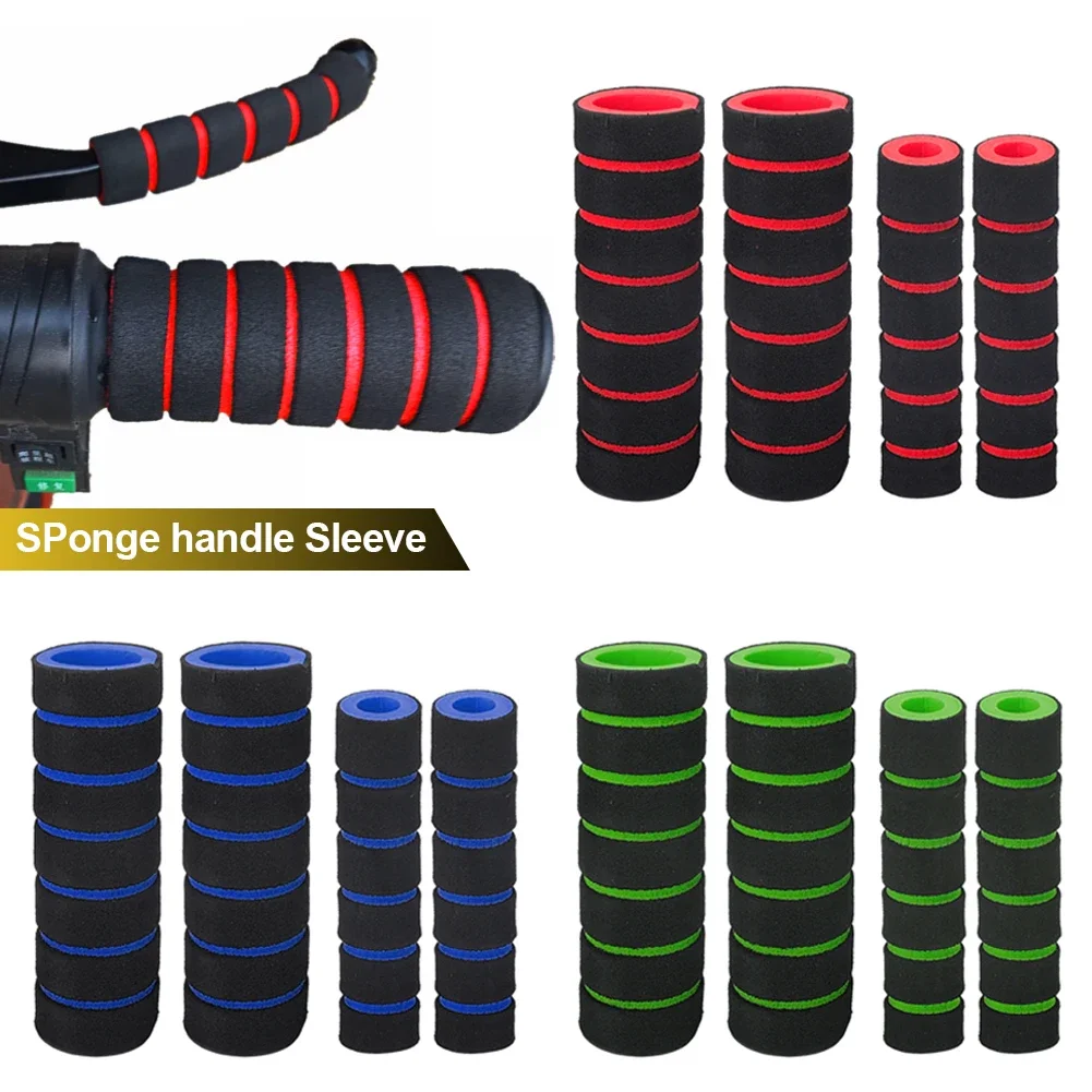 4PCS Bicycle and Motorcycle Handlebar Foam Sponge Grip Cover Universal Anti-slip Soft Handlebar Modification Accessories