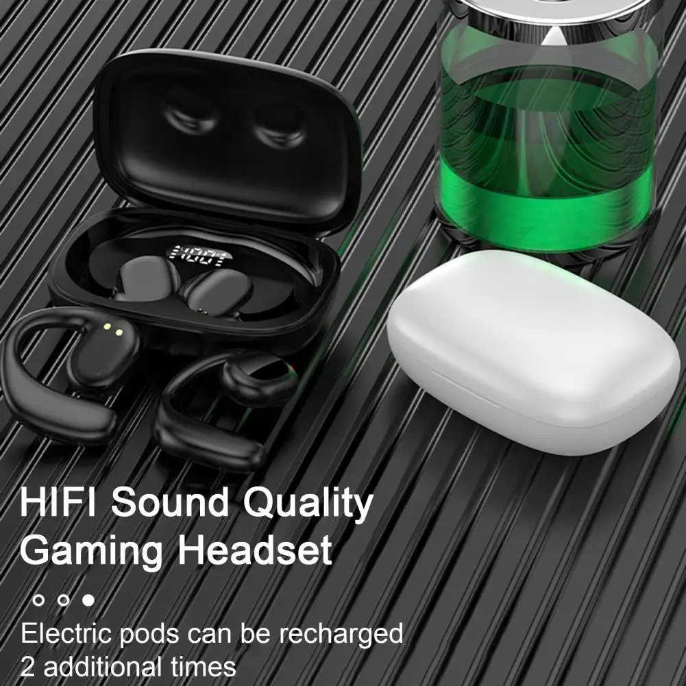 Noise Reduction Microphone Earphones Earphones with Low Latency Sporty Wireless Earphones with Air Conduction Noise for Active