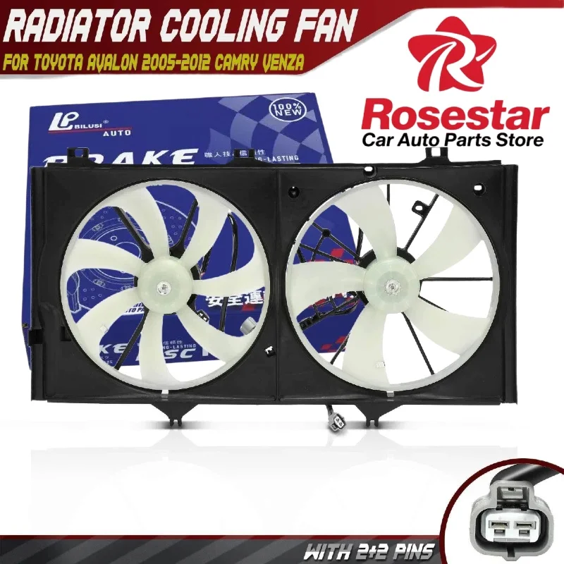 

Radiator Cooling Fan Assembly for Toyota Avalon 2005-2012 Camry 2007-2011 Venza 1636331080, 1636331090, 16711-31250 1671131250