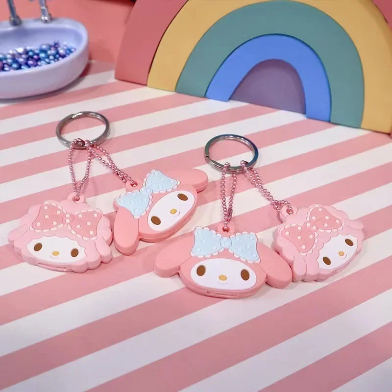 Llavero Kawaii My Melody HelloKittys, funda de silicona, llavero de dibujos animados a prueba de polvo, regalo para niños, 2 piezas por juego