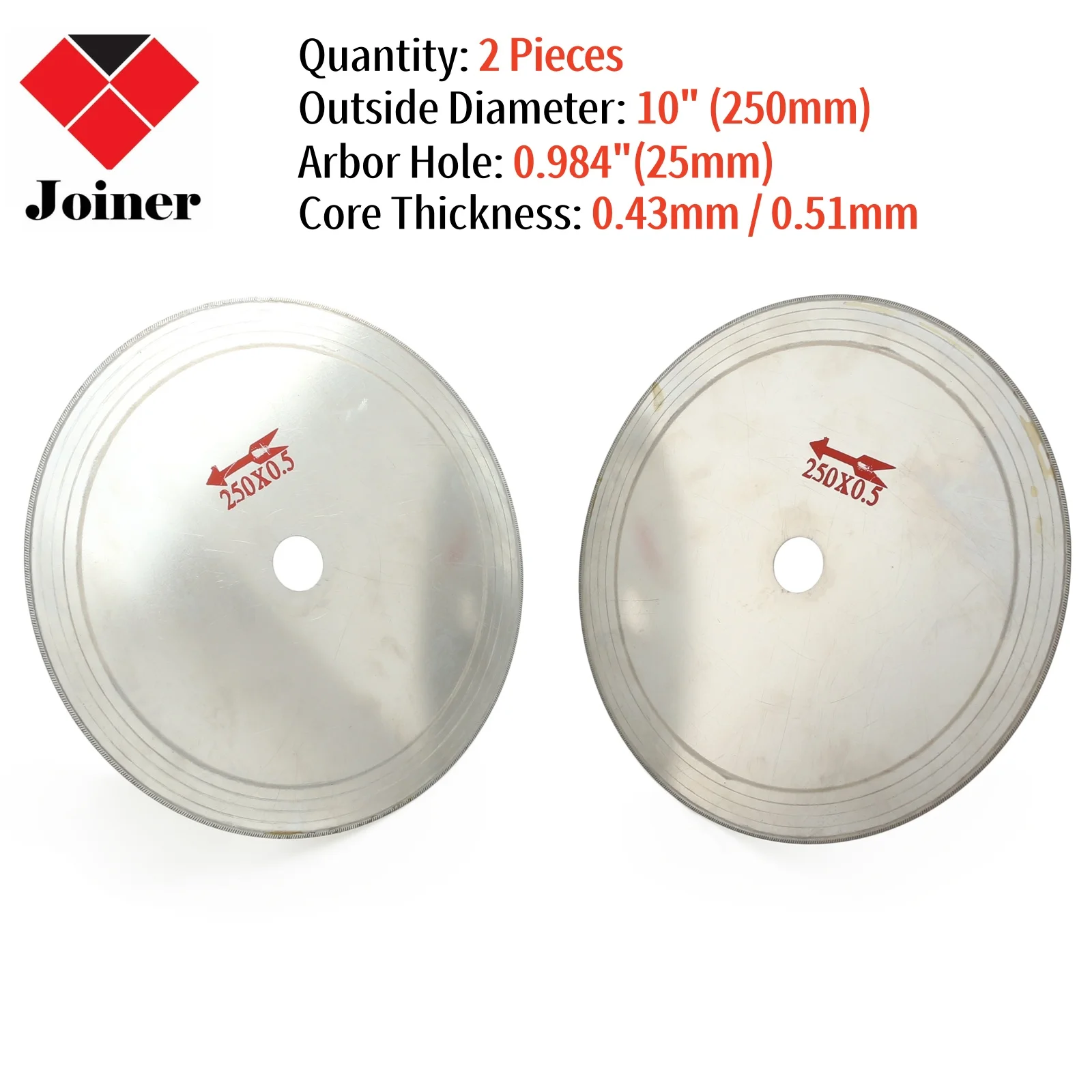 2pcs-10-inch-250mm-ultra‑thin-diamond-saw-blade-25mm-arbor-hole-lapidary-cutting-disc-for-jewelry-glass-rock-stone-cutting