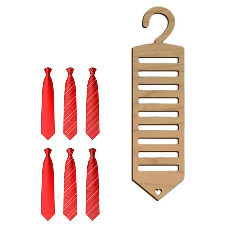 Tie Hanger For Closet Lightweight Multi-functional Tie Organizer Wooden Hangers Exquisite Belt Rack & Holder For Home Users