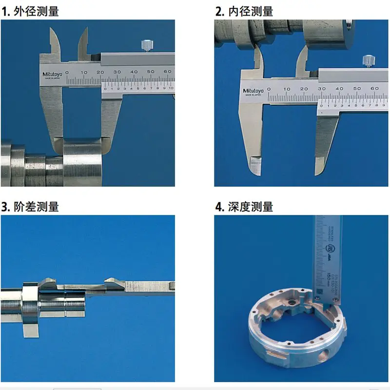 Mitutoyo Measurement Scale Gauges Vernier Calipers, Ferramentas de Aço Inoxidável, 6 