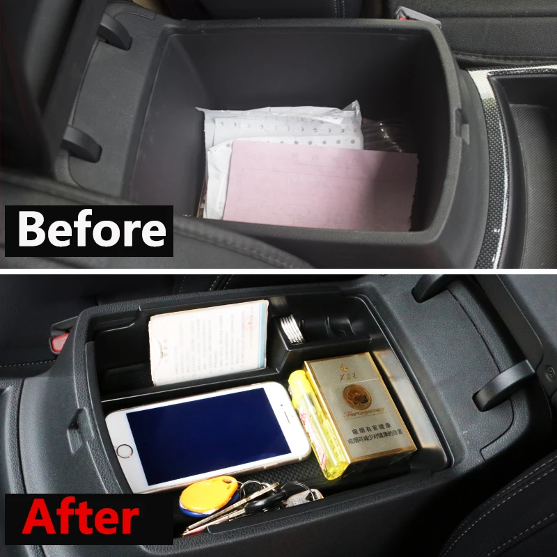 Car Central Console Armrest Box Storage Container Organizer Holder Tray For Kia Sportage 4 2016-2018 2019 2020 2021 Accessories