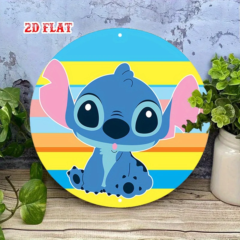 2D شقة 1 قطعة ليلو الفن غرزة الألومنيوم معدن القصدير تسجيل ، مانغا جولة الألومنيوم تسجيل ، غرزة جولة الألومنيوم علامة - شعبية ريفي ميت #3