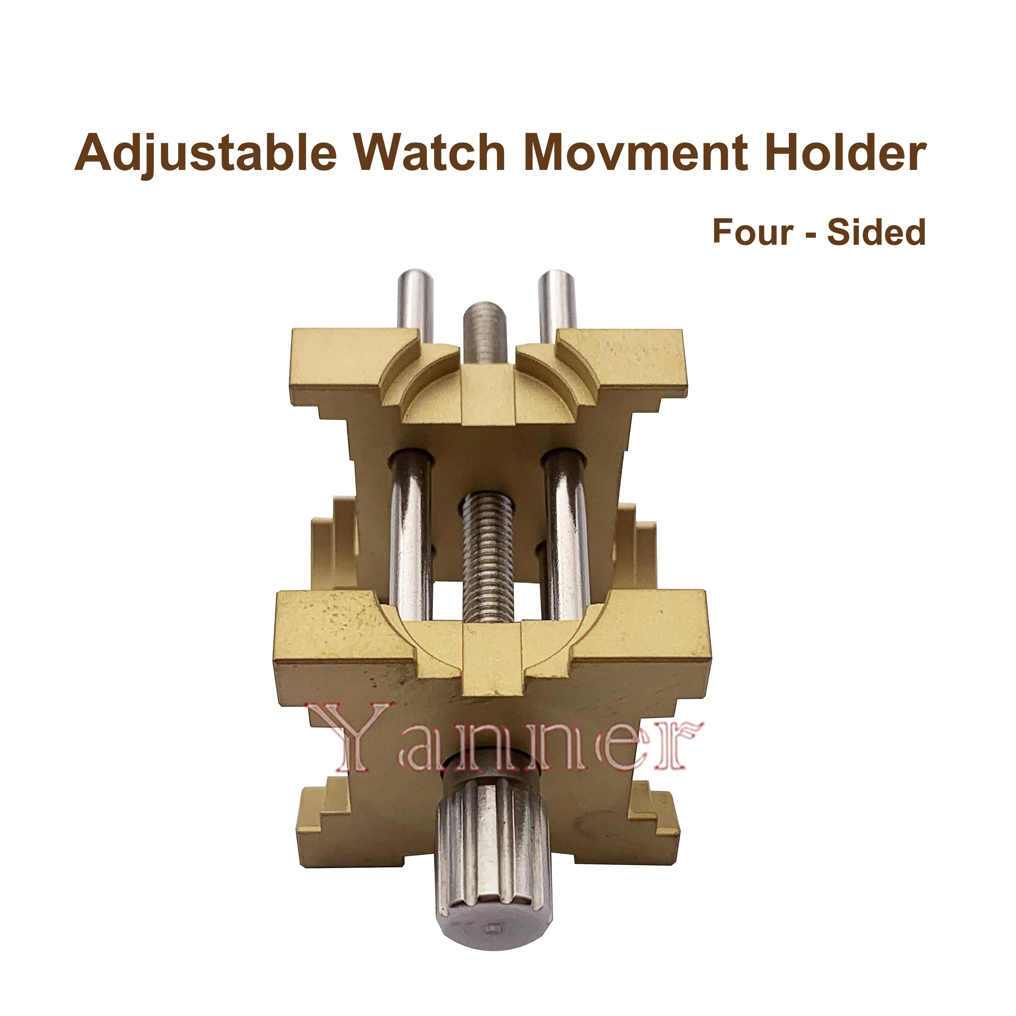 Watch Movement Fixing Stand With Brass Base, Four-sided Adjustable Multifunctional Watch Repair Tool