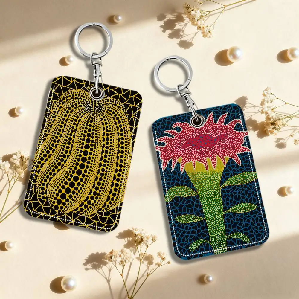 

Y-Yayoi K-Kusama Card Holder Keychain Key Ring Door Lock Access Protective Case For Security Gift