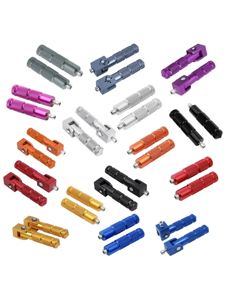 Repose-pieds droits pliants universels CNC pour moto et vélo, toutes couleurs, M8, pièces de repose-pieds arrière, Honda Grom MSX125 8mm
