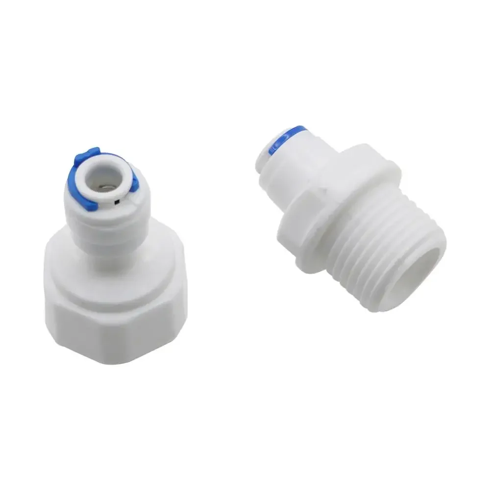 1/4" To 1/2" Male/Femal Thread Quick Connector Butt Pneumatic Pipe Connection Fittings Slip Lock Quick-connectors 1Pc