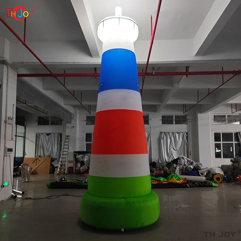 

6m 8m 10m Giant Inflatable Pharos Lighthouse Inflatable Light Tower Model For Advertising