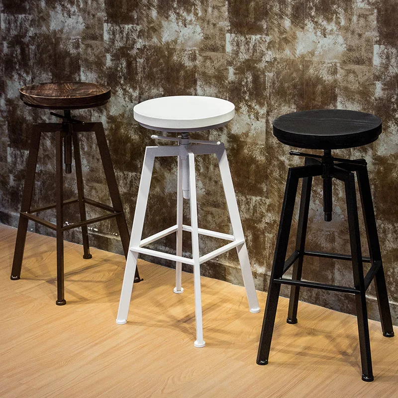 Silla reclinable de estilo Industrial para el desayuno, mueble de lujo, resistente al agua, aterciopelado, estilo Retro, para cocina y Bar