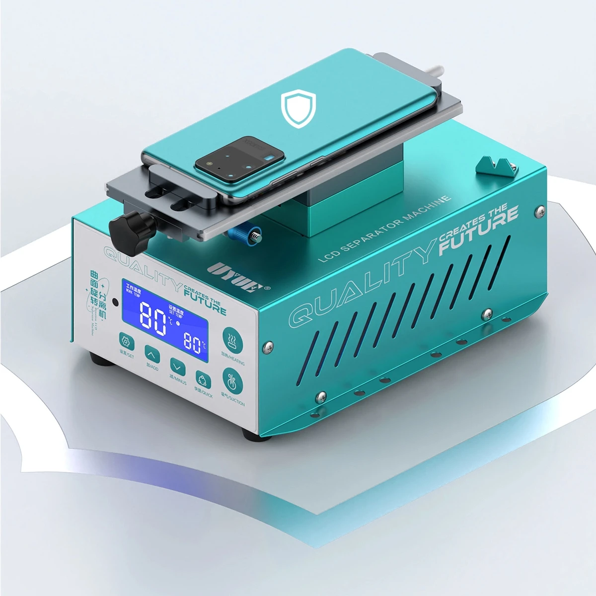 

UYUE 988S-2 Digital Display LCD Separator Machine Auto Degassing Valve 360° Rotation Heating Plate