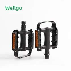 MTB WELLGO Double VM273 Pedal Mountain Bike Bearing pedals Bicycle Anti-skid Treadle Accessories Aluminum Alloy Parts