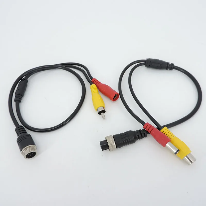 M12 Aviation Head 4Pin male female DC Plug RCA Connector Dual Coupler MALE FEMALE Extension Cable