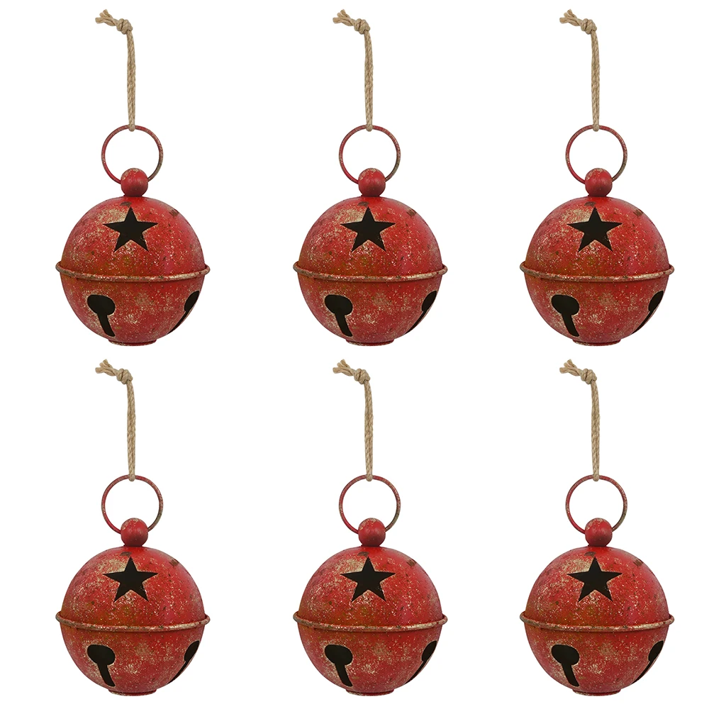 

6 Pack Retro Metal Cute Small Bell Decoration Small Bell Christmas Tree Door Wall Hanging Indoor And Outdoor Decoration Bell Chr