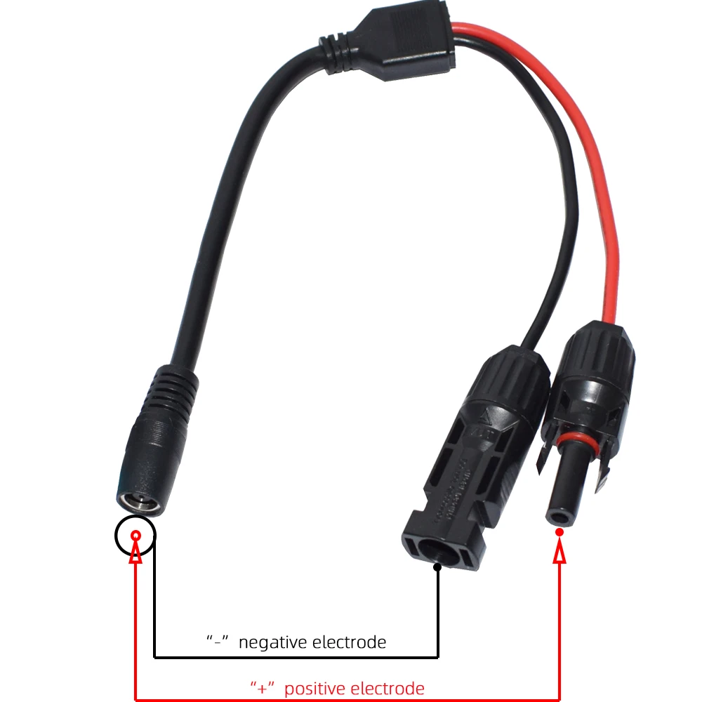 Cable adaptador hembra DC de 8mm, convertidor de conector Solar, Compatible con Panel Solar portátil de 100W, 14, 17 pulgadas/36cm