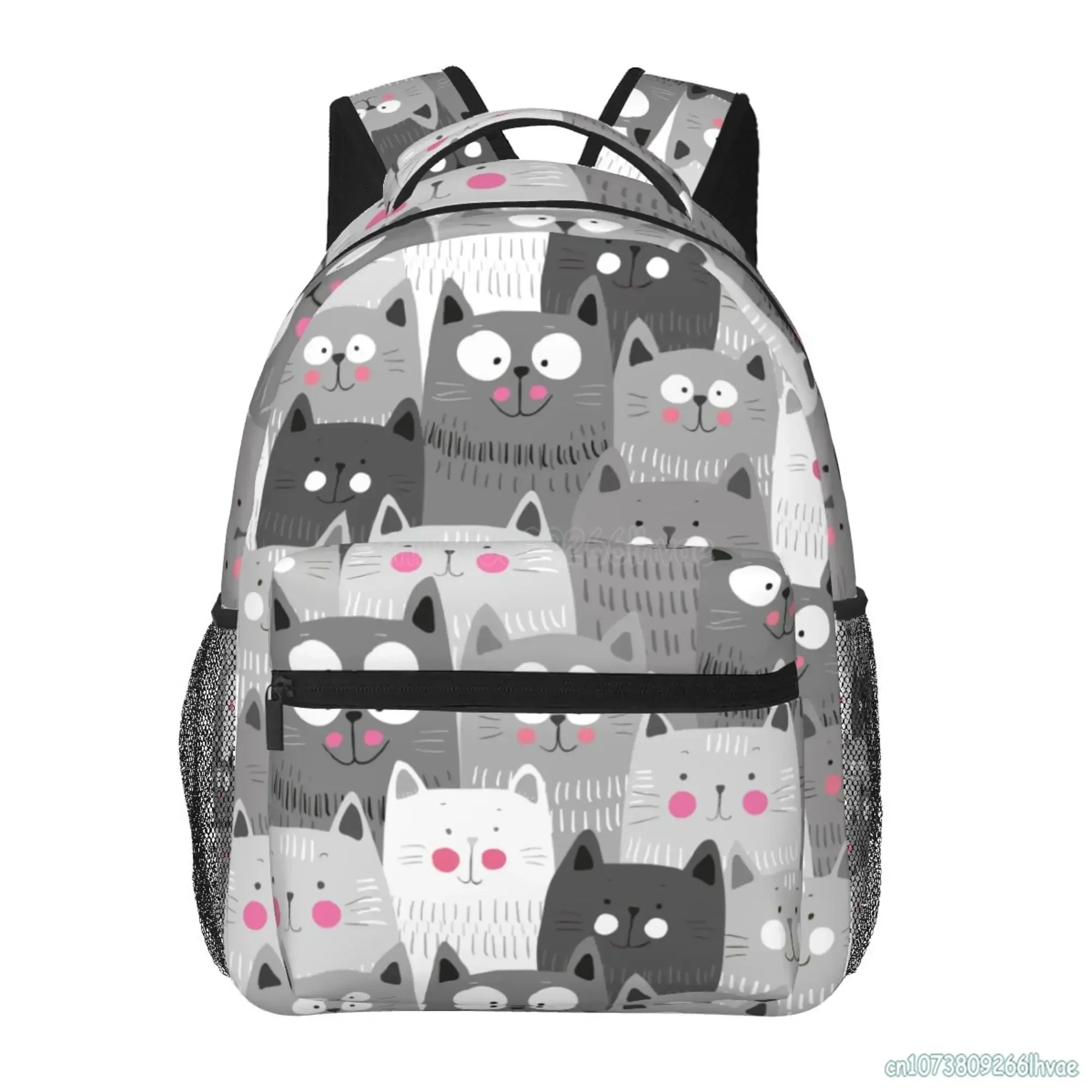 Anime Neko Atsume Women Backpack Cartoon Mochila for Girls Boys Travel Rucksack Cute Cat Printing Shoulder Bag for Teenages