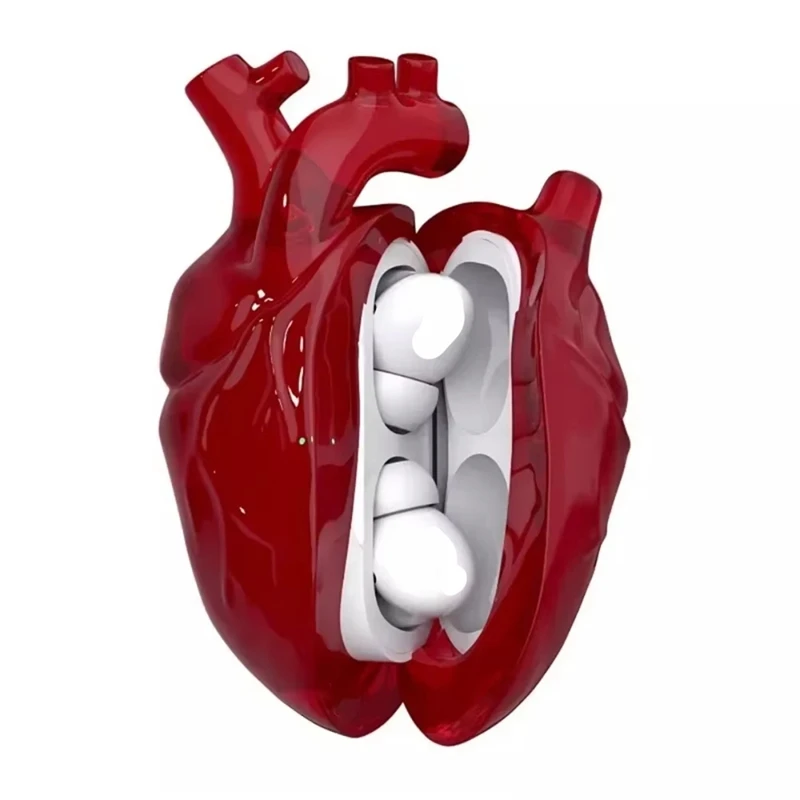 N11R--Merah-Hati--Pro-Case-Cover-Transparan-Silikon-Protective-Case-For--Earphone-Aksesori