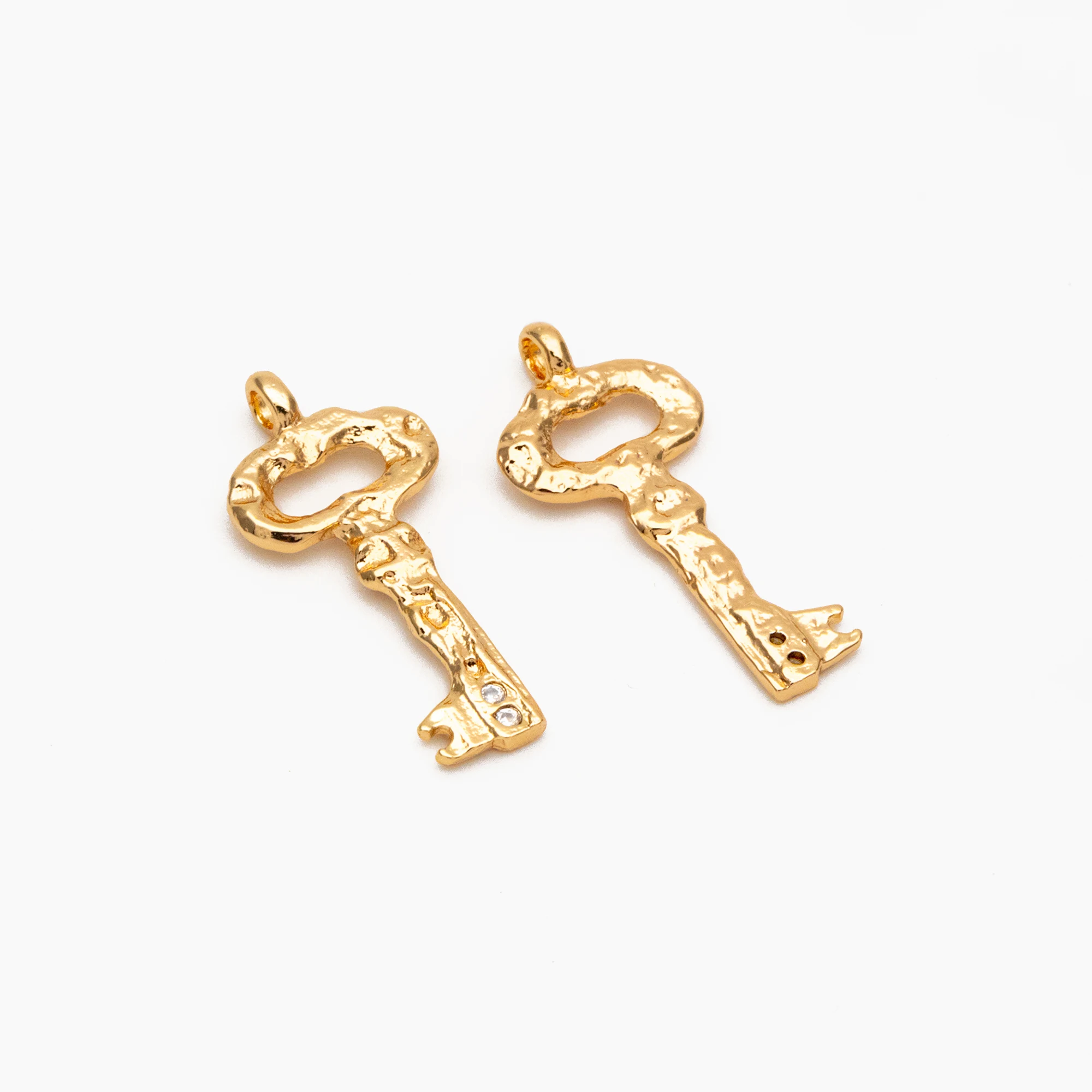 

10pcs Gold Key Charms 24x11mm, 18K Gold Plated Brass Key Pendants For Jewelry Making Diy Accessories Findings (GB-4369)