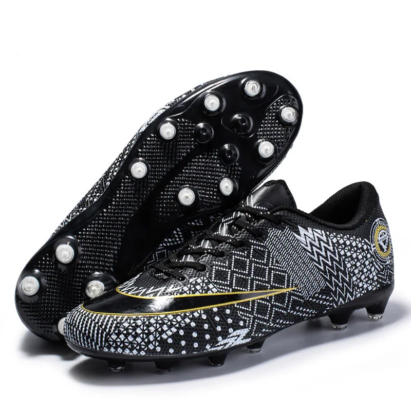 

Men's Soccer Shoes AG Long Spikes Breathable High Quality Kids Outdoor Football Training Match Women Cleats Football Shoes