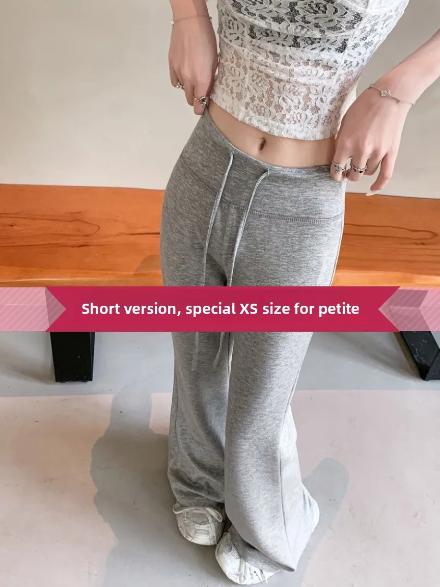 Pantaloni sportivi svasati American Lazy Sle Pantaloni da yoga a gamba larga da donna Pantaloni a vita alta Casual Loose Fit Poliestere traspirante