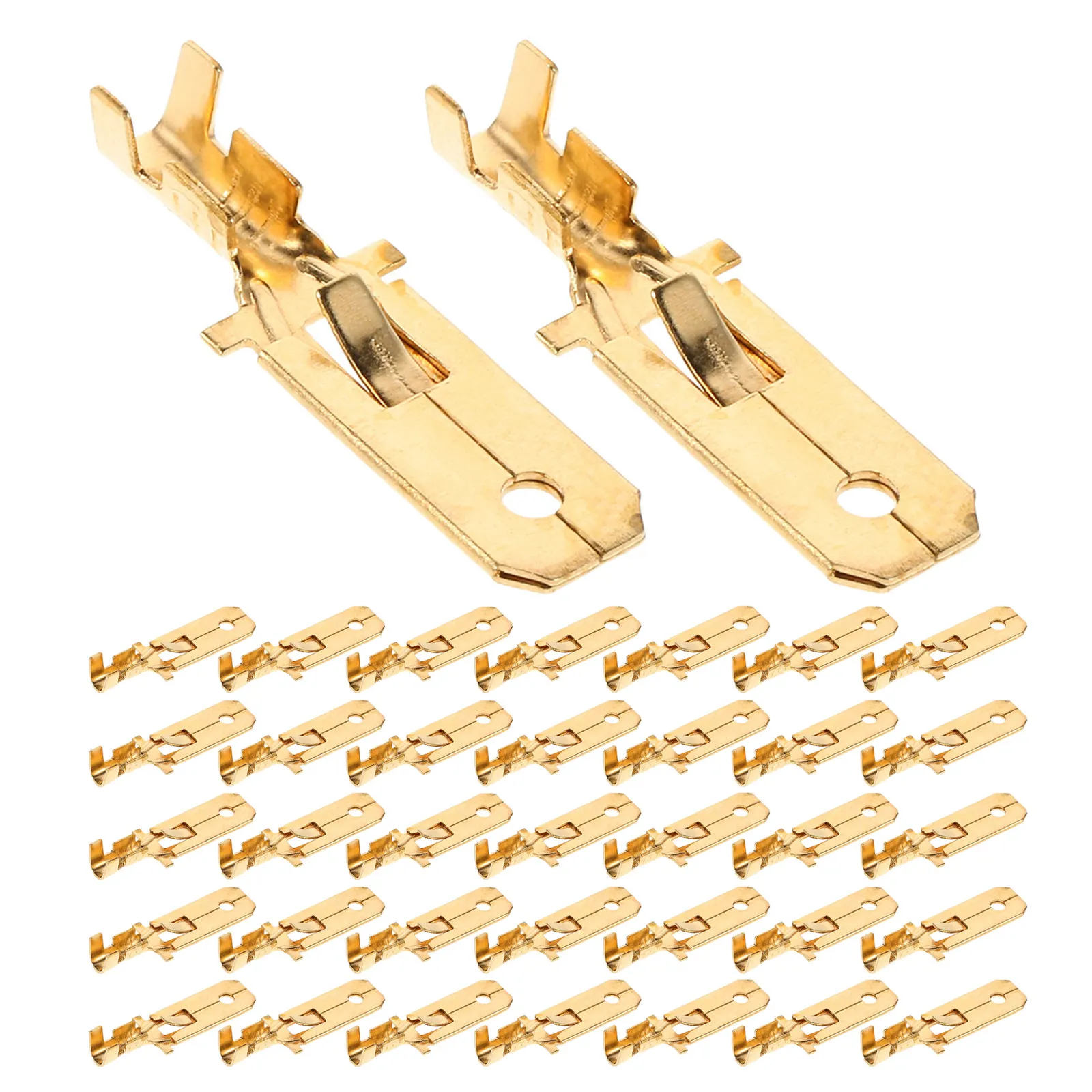 

200pcs 6.3Mm Wire Spade Connector Copper Insulated Crimp Terminal For Car Audio Speaker Horn Automotive Electrical Connectors