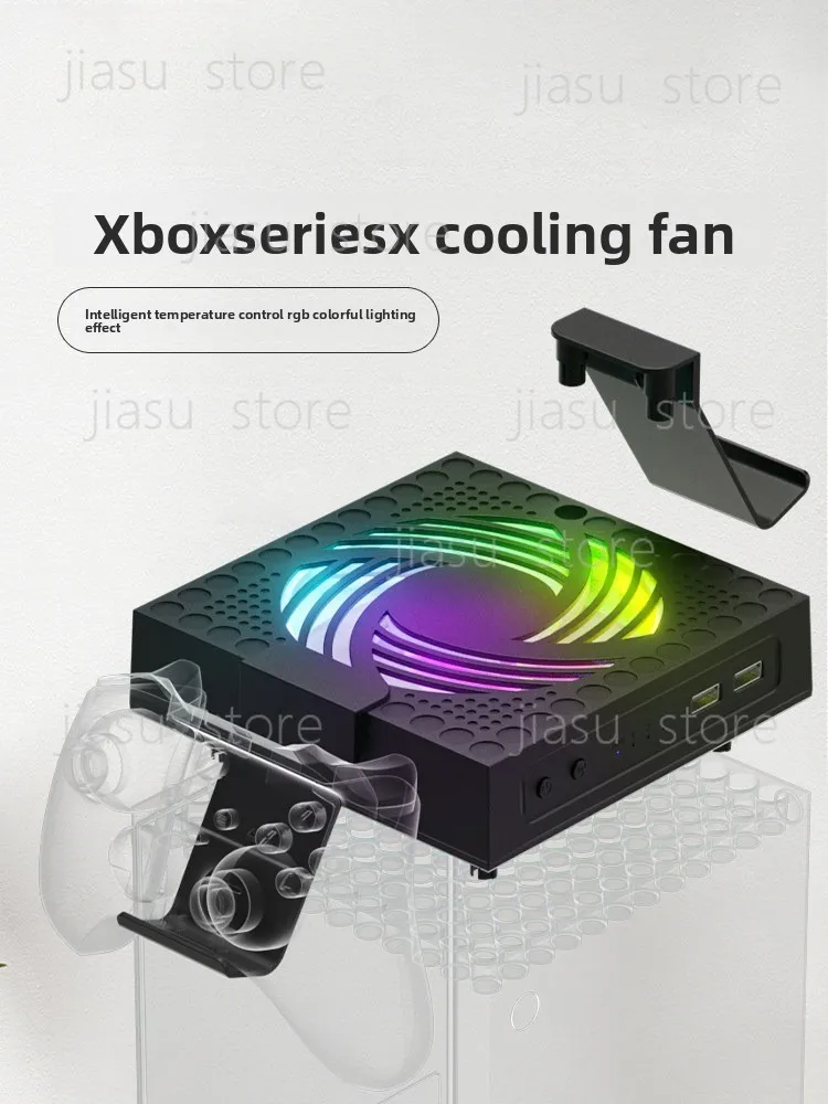 

Xbox Series X Cooling Fan RGB Light Stand with Headphone Hanger & Controller Storage