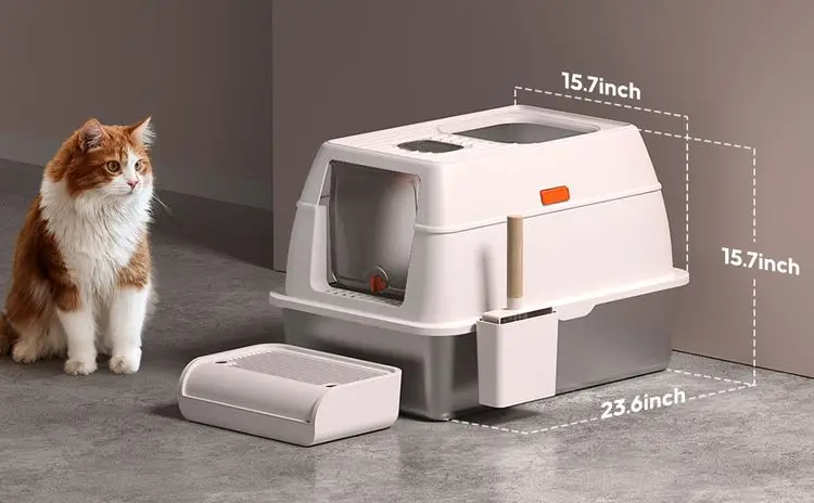 Large Cat Litter Is Widened and Easy To Clean. The Toilet Basin Can Be Thickened and Dismantled for Cats To Prevent Corrosion.