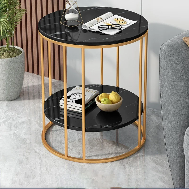 Leisure Style Creative Household Coffee Tables Bedroom Simple Small Modern Coffee Table Marble Pattern Desk Furniture