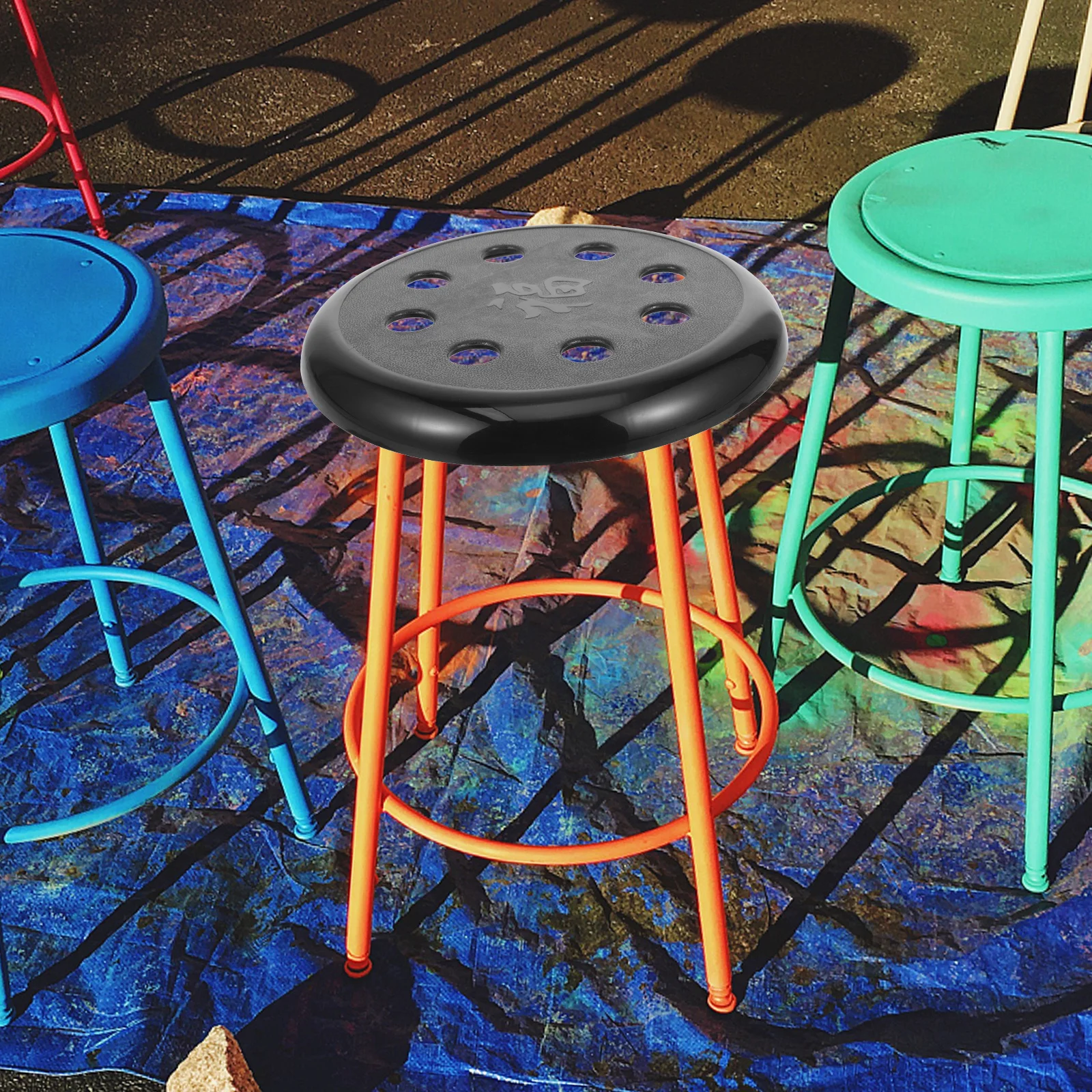 

Plastic Chair Seat Replacement Round Stool Top Cover for Restaurant Office Party Hotel Sturdy Repair Solution Round Stool Seat