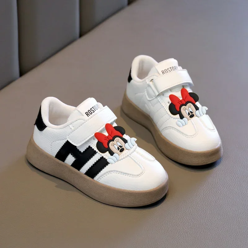 

Disney Mickey Mouse Fall spring Non-Slip Sneakers Boy Girl runing shoes children Board Shoes Minnie Casual Shoes